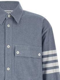 THOM BROWNE - THOM BROWNE - ’4BAR’ flannel shirt - Men’s Tops