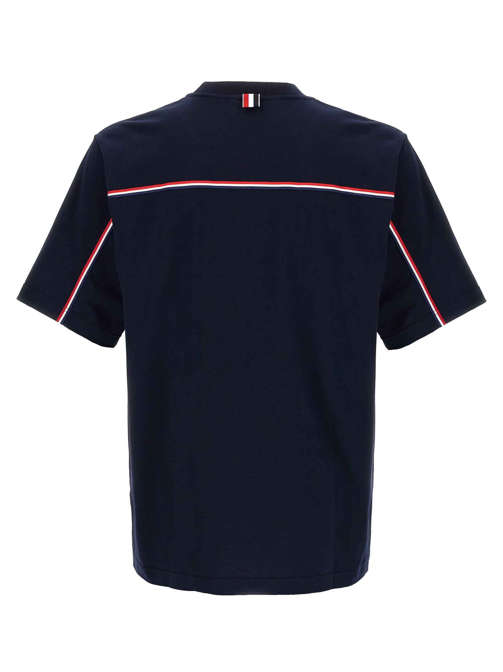 THOM BROWNE - THOM BROWNE - ’RWB Knit Trim’ T-shirt - Men’s Tops