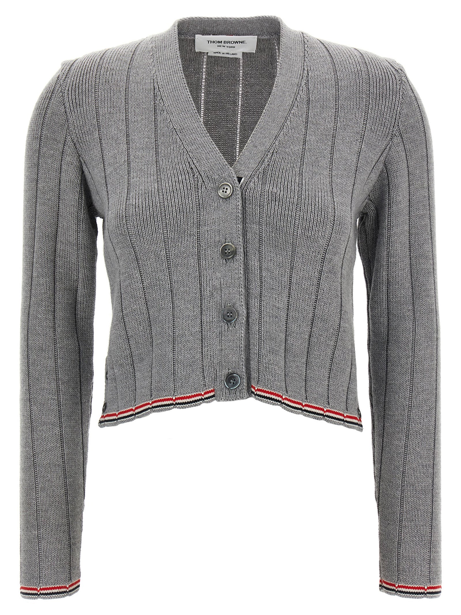 THOM BROWNE - THOM BROWNE - ’RWB’ jacquard cardigan - Women’s Knitwear