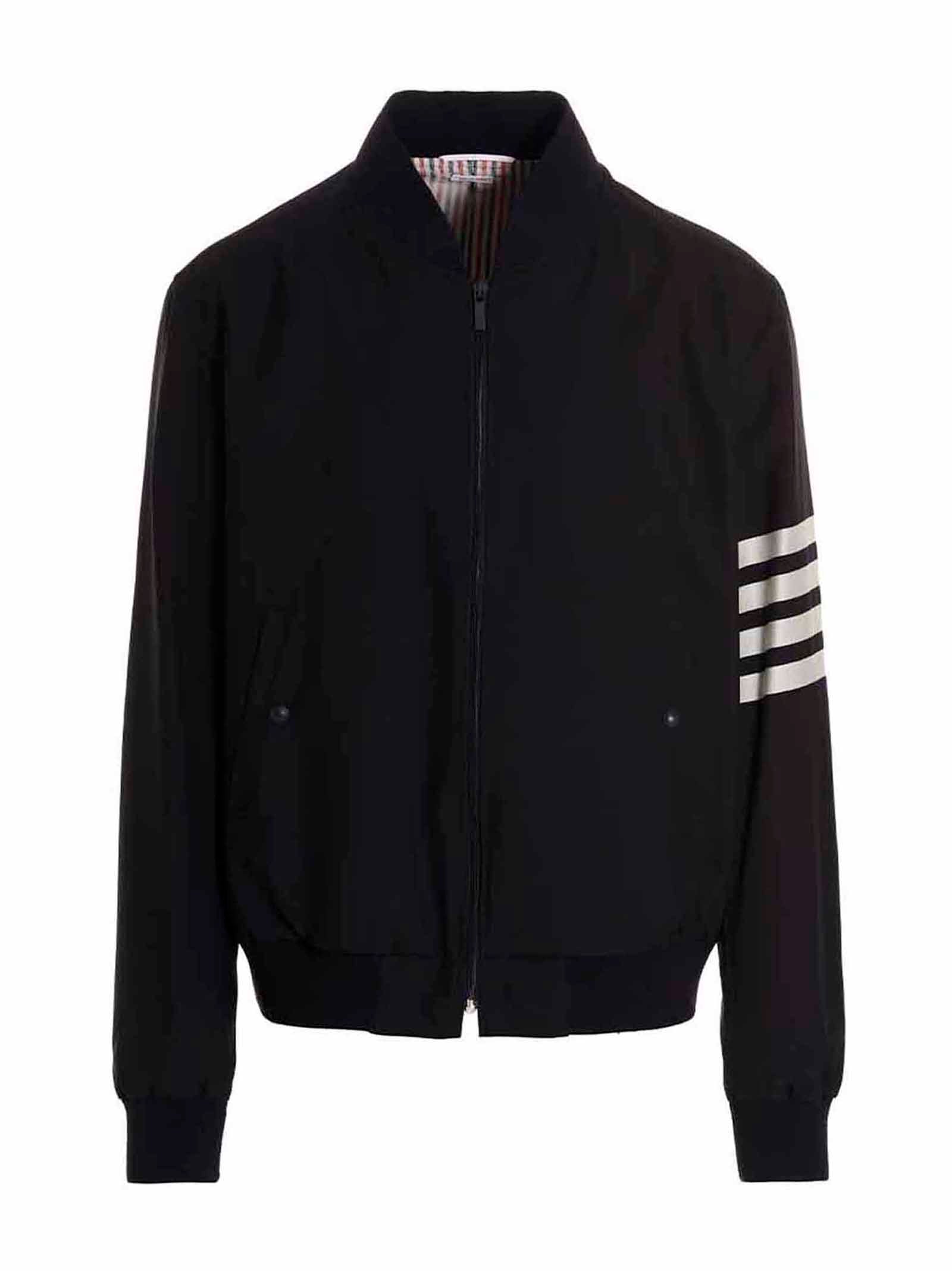 THOM BROWNE - THOM BROWNE - Bomber ’4 Bar’ - Men’s Outerwear