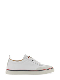 THOM BROWNE - Thom Browne Low Top Leather Sneaker - Men’s Shoes