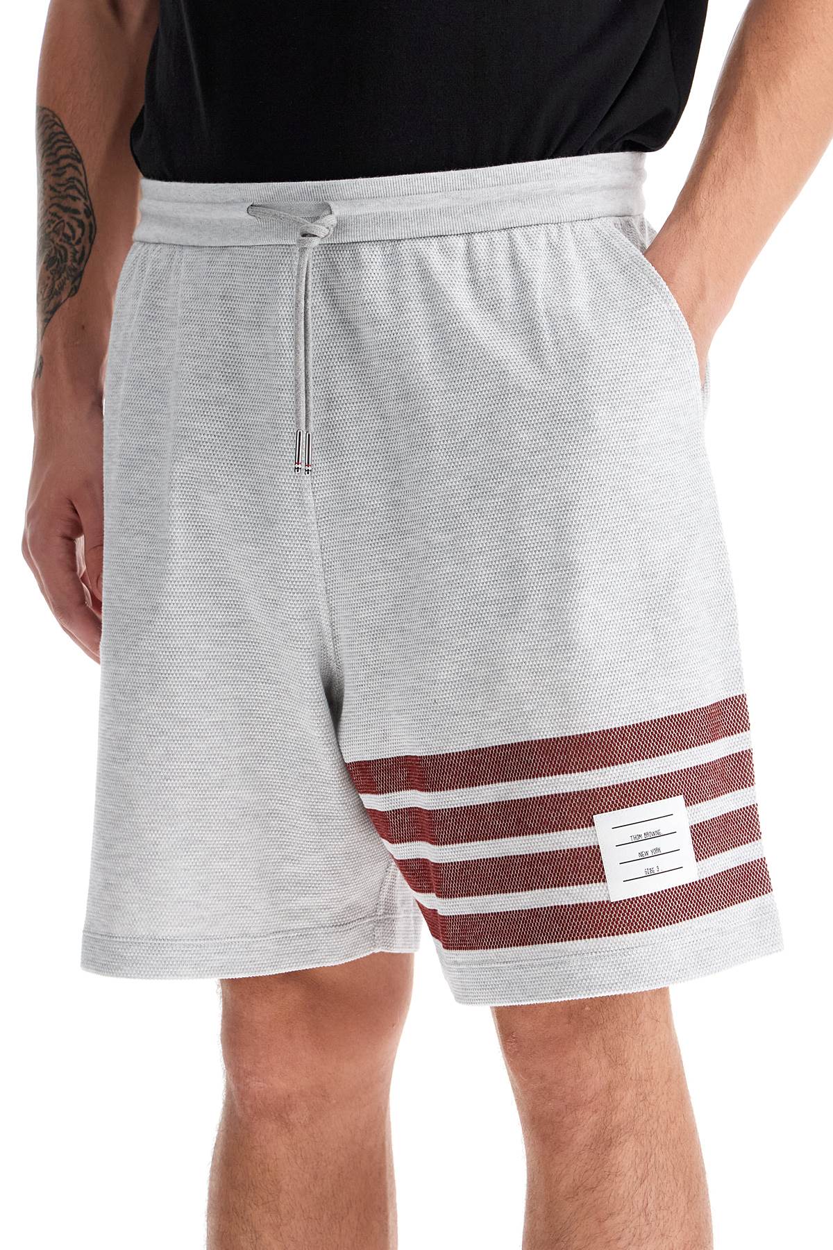 Thom Browne - Thom Browne 4-bar cotton bermuda shorts - Short trousers