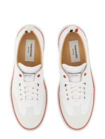 THOM BROWNE - Thom Browne Low Top Leather Sneaker - Men’s Shoes