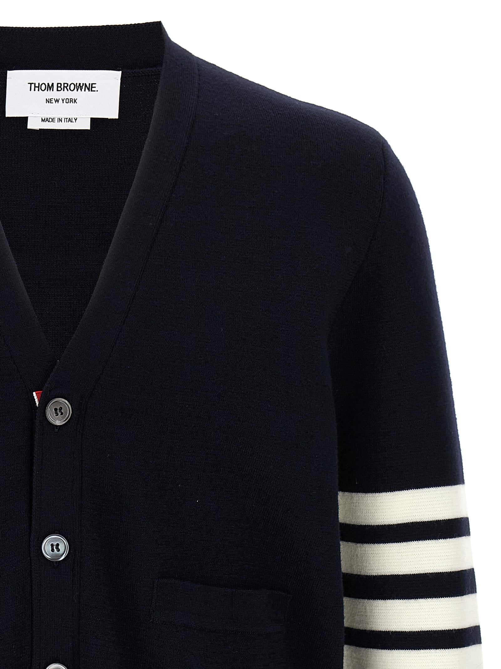 THOM BROWNE - THOM BROWNE - ’4-Bar’ Wool cardigan - Men’s Knitwear