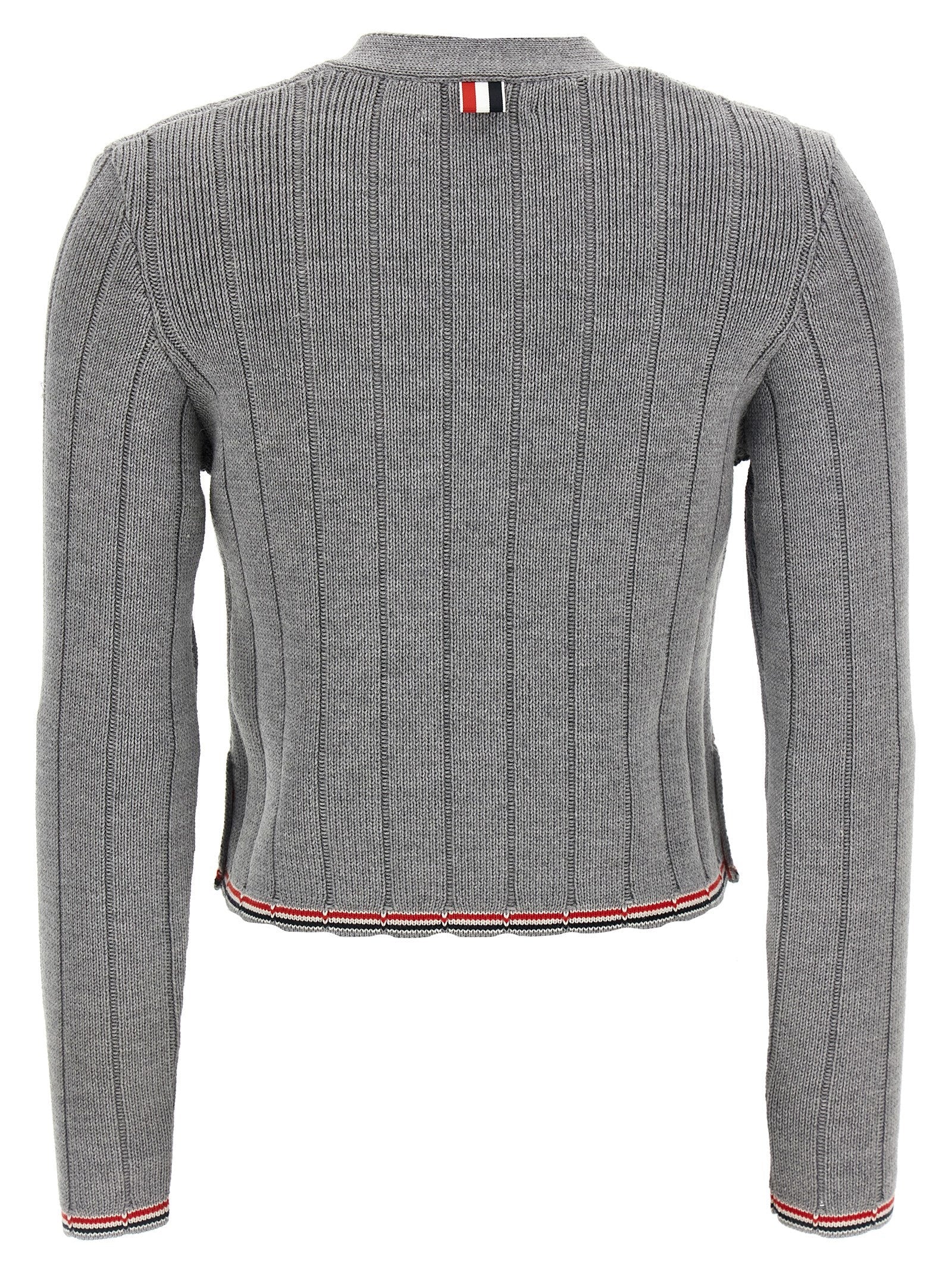 THOM BROWNE - THOM BROWNE - ’RWB’ jacquard cardigan - Women’s Knitwear