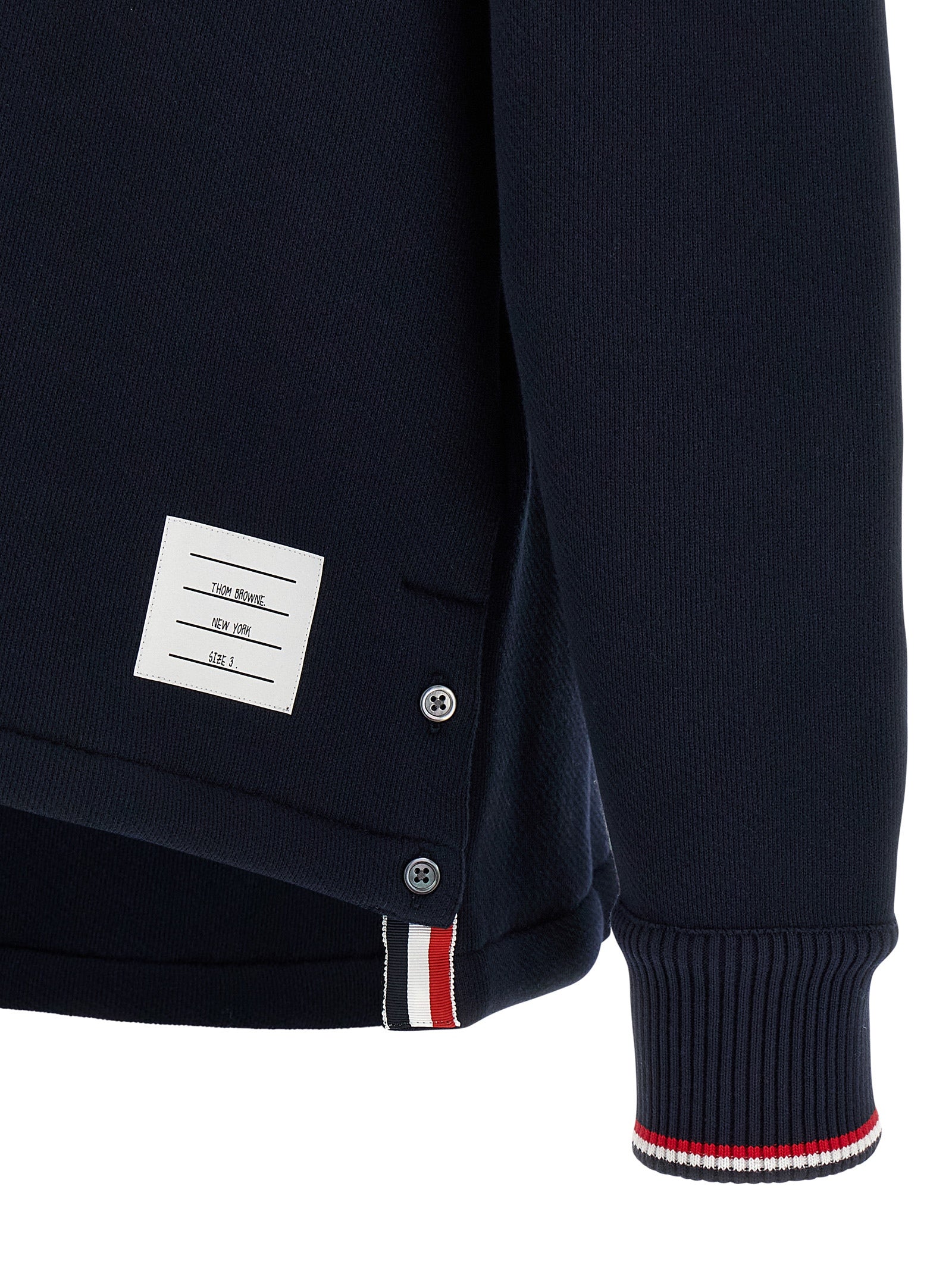 THOM BROWNE - THOM BROWNE - RWB tape hoodie - Men’s Sweatshirts