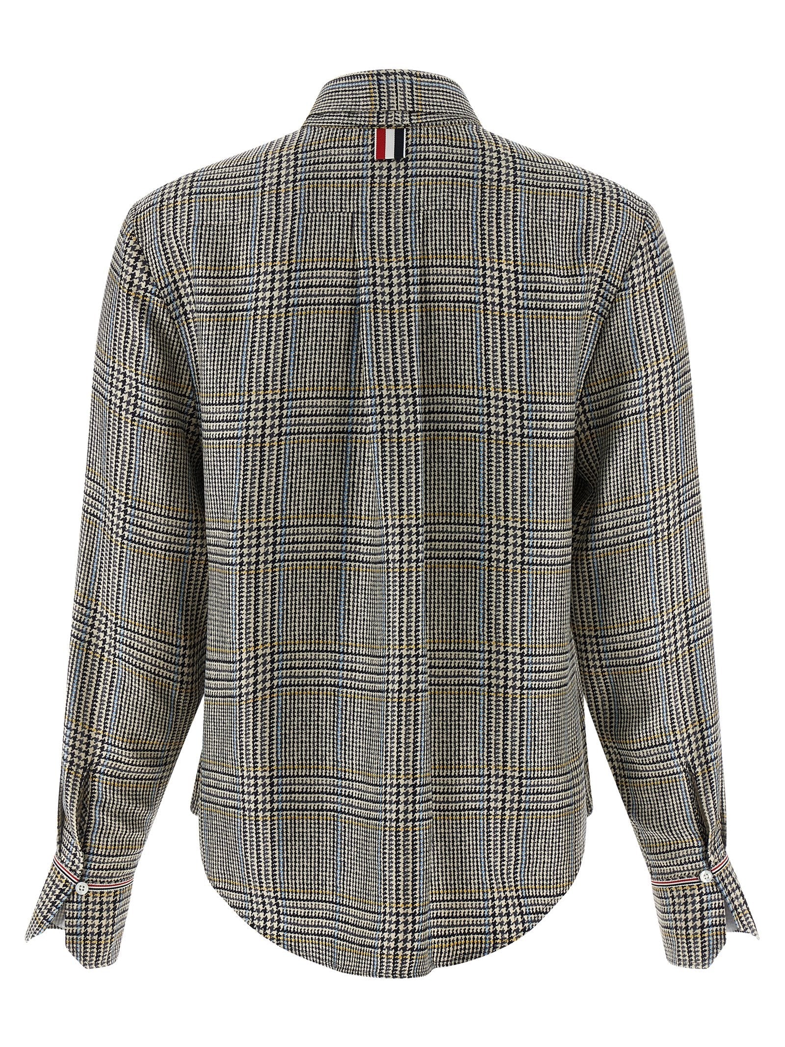 THOM BROWNE - THOM BROWNE - Prince of Wales Check Shirt - Women’s Tops