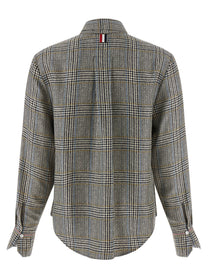 THOM BROWNE - THOM BROWNE - Prince of Wales Check Shirt - Women’s Tops