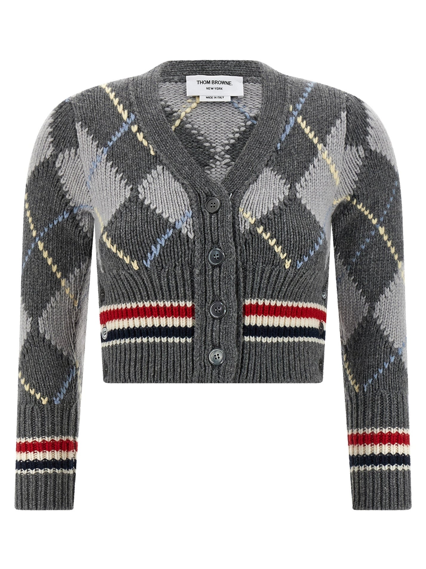 THOM BROWNE - THOM BROWNE - Cardigan Argyle - Women’s Knitwear