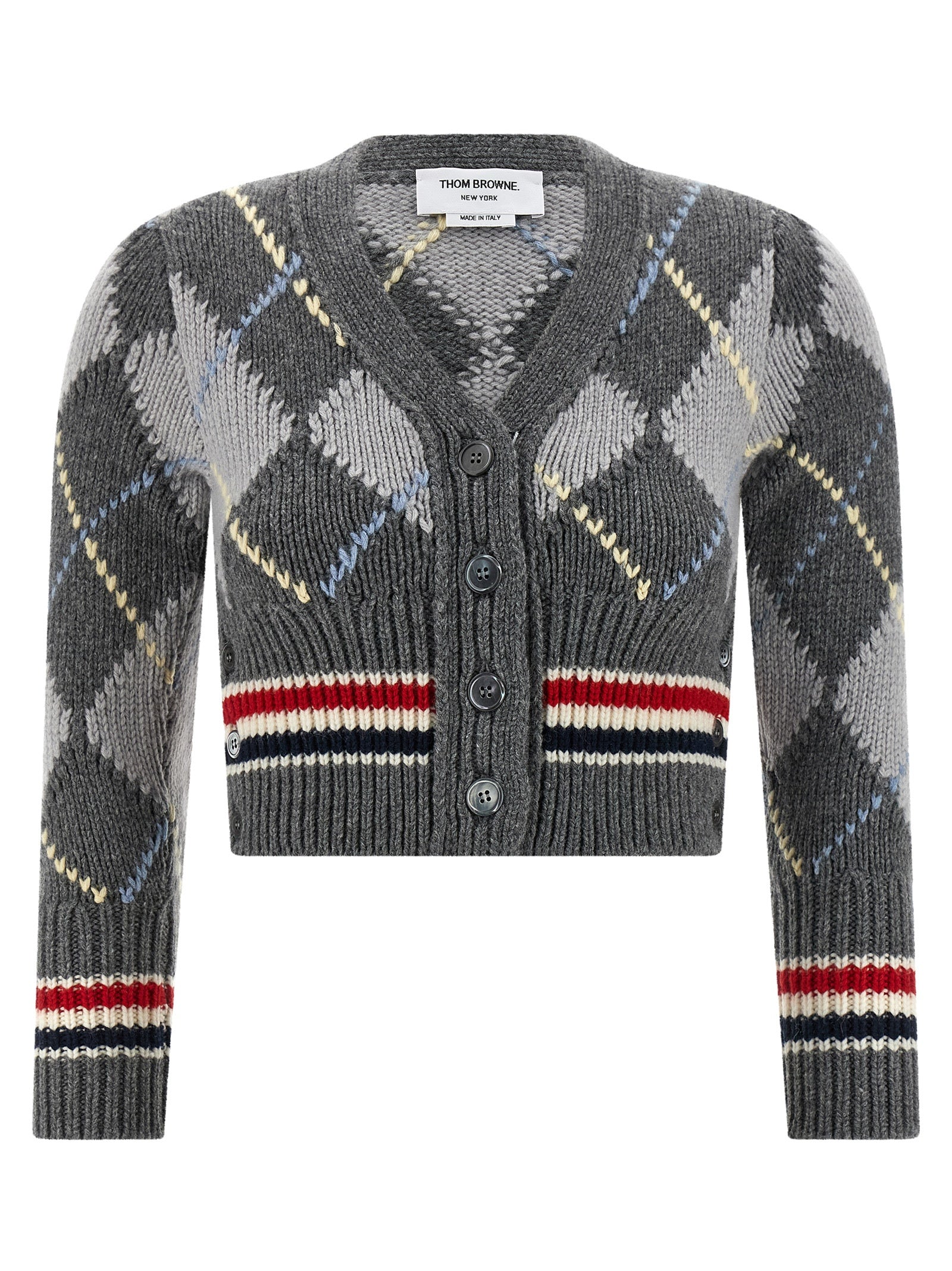 THOM BROWNE - THOM BROWNE - Cardigan Argyle - Women’s Knitwear