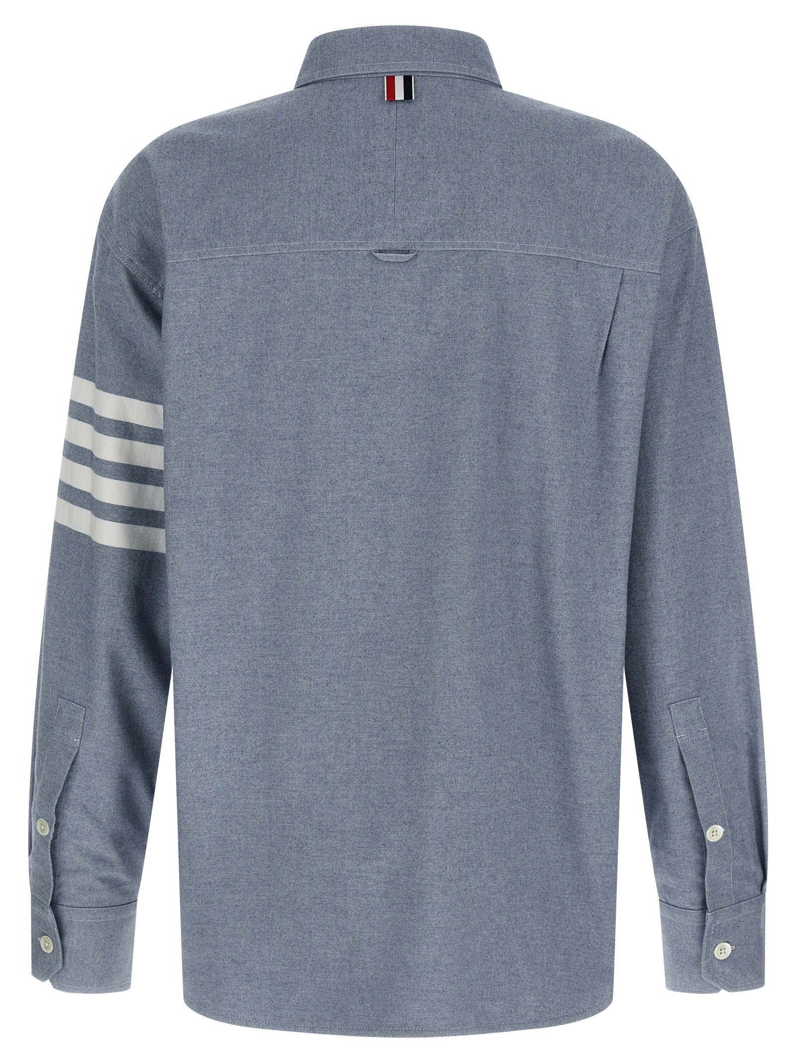 THOM BROWNE - THOM BROWNE - ’4BAR’ flannel shirt - Men’s Tops