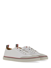 THOM BROWNE - Thom Browne Low Top Leather Sneaker - Men’s Shoes