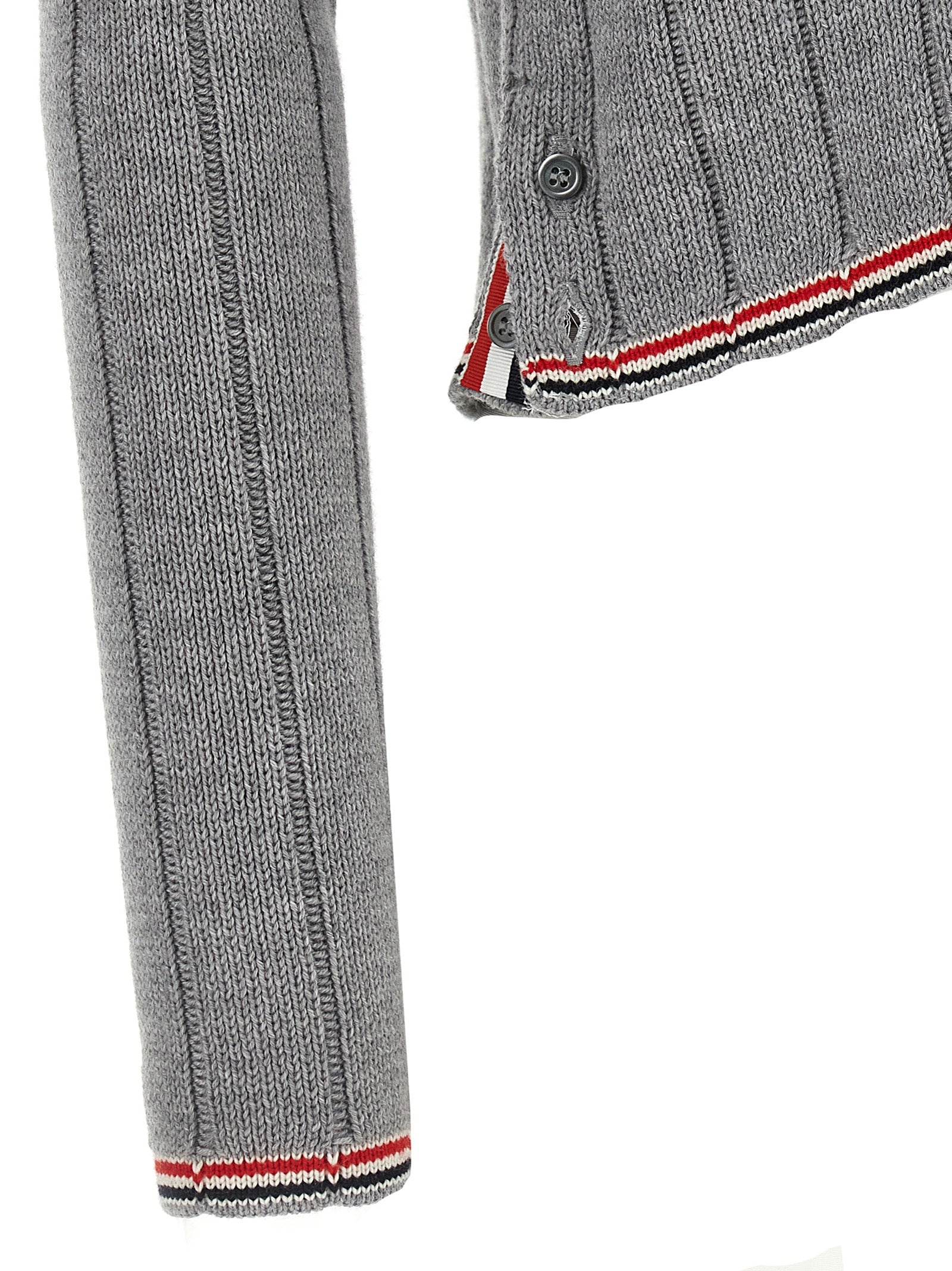 THOM BROWNE - THOM BROWNE - ’RWB’ jacquard cardigan - Women’s Knitwear
