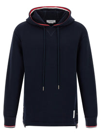 THOM BROWNE - THOM BROWNE - RWB tape hoodie - Men’s Sweatshirts