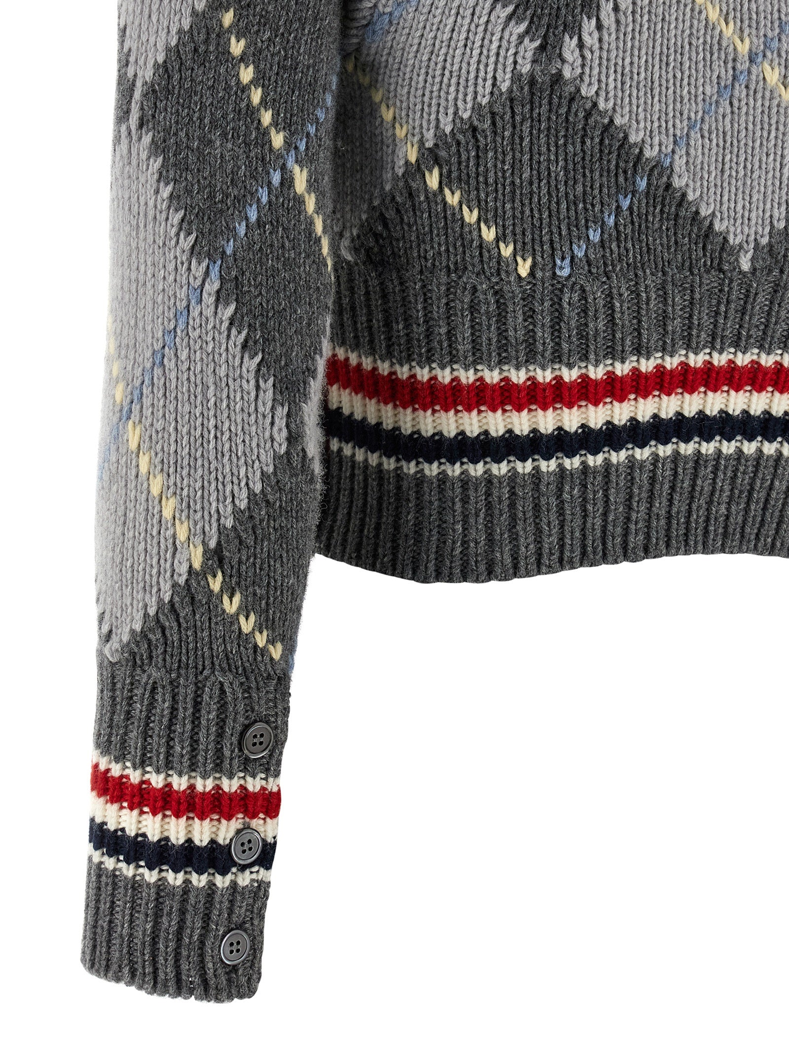 THOM BROWNE - THOM BROWNE - Cardigan Argyle - Women’s Knitwear
