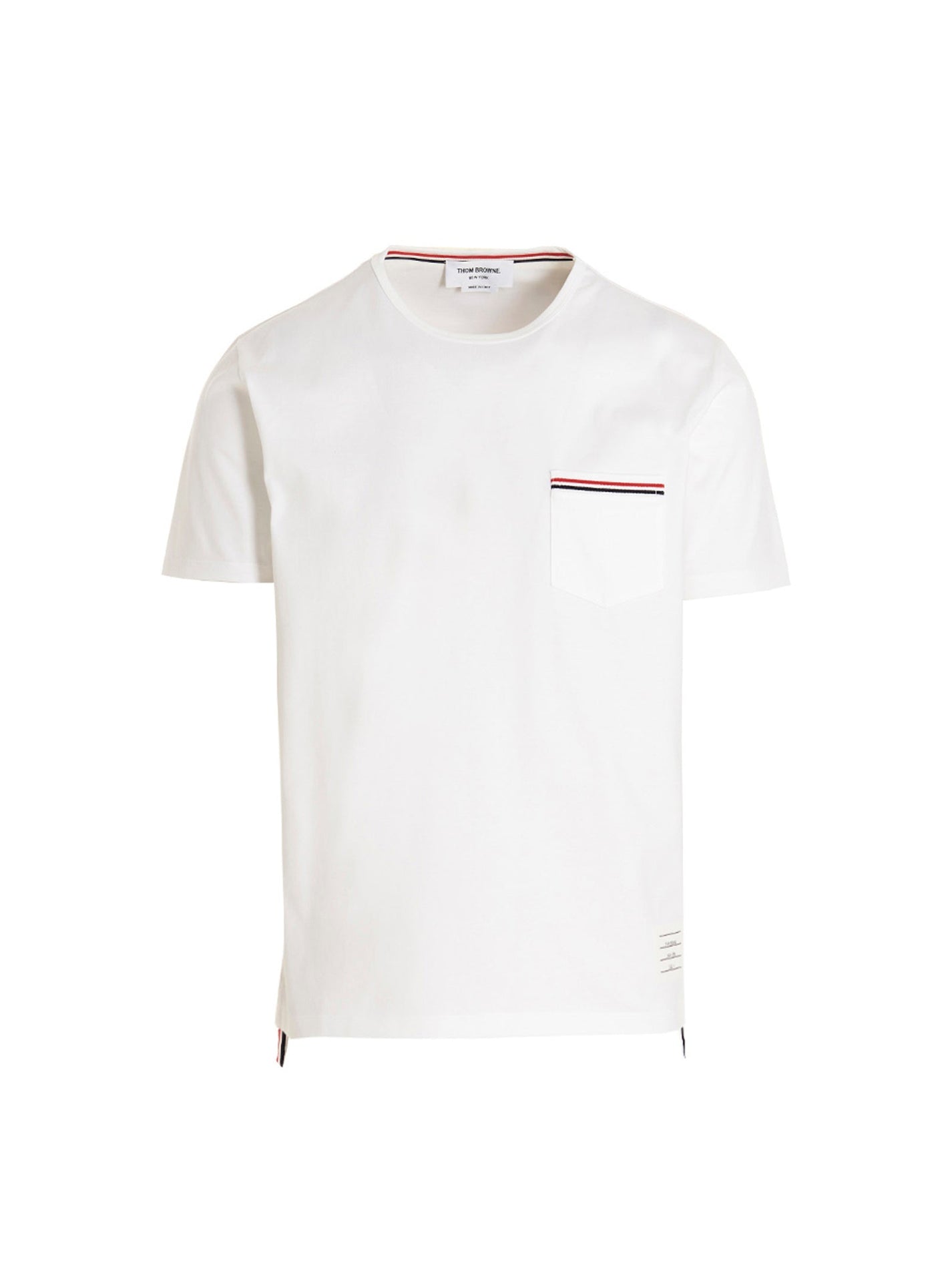 THOM BROWNE - THOM BROWNE - Logo band jersey t-shirt - Men’s Tops