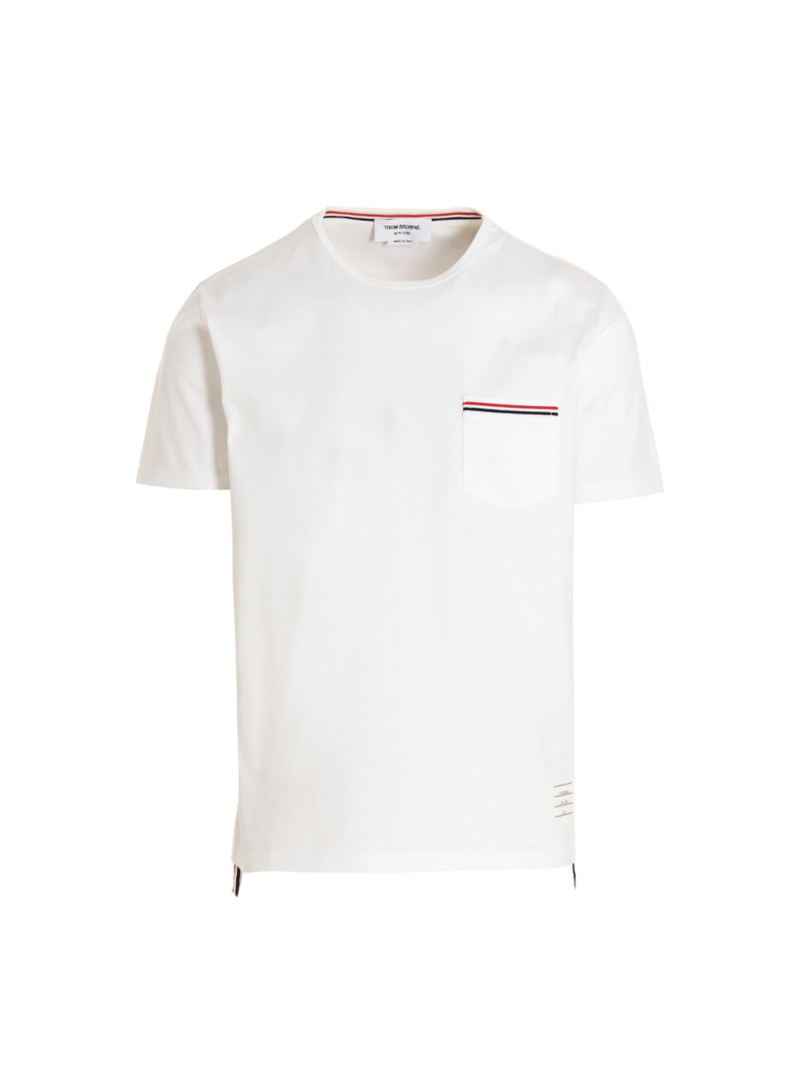 THOM BROWNE - THOM BROWNE - Logo band jersey t-shirt - Men’s Tops