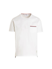 THOM BROWNE - THOM BROWNE - Logo band jersey t-shirt - Men’s Tops