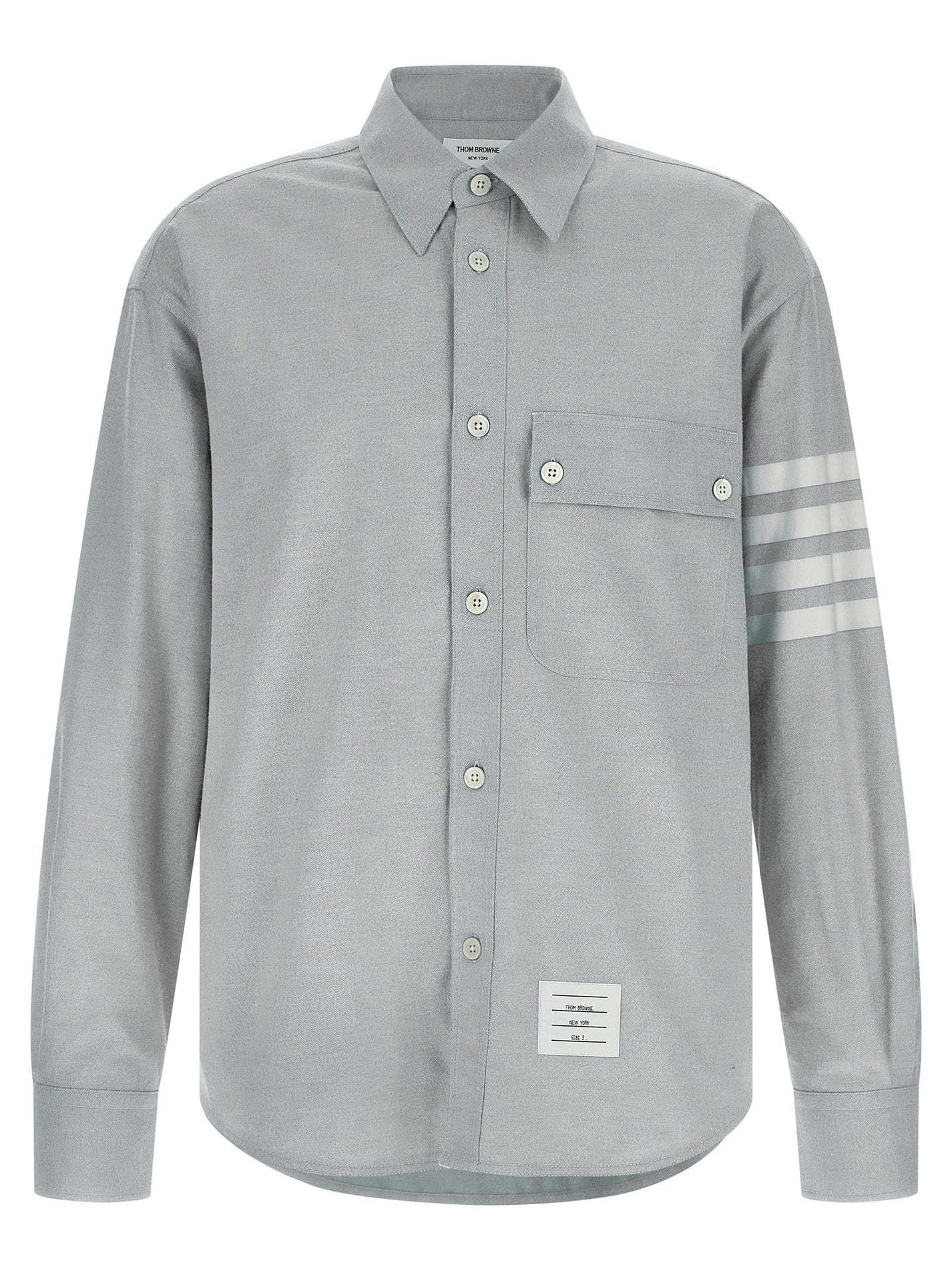 THOM BROWNE - THOM BROWNE - ’4BAR’ flannel shirt - Men’s Tops