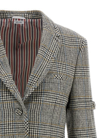 THOM BROWNE - THOM BROWNE - Prince of Wales blazer - Woman,Clothing,Blazer suits,