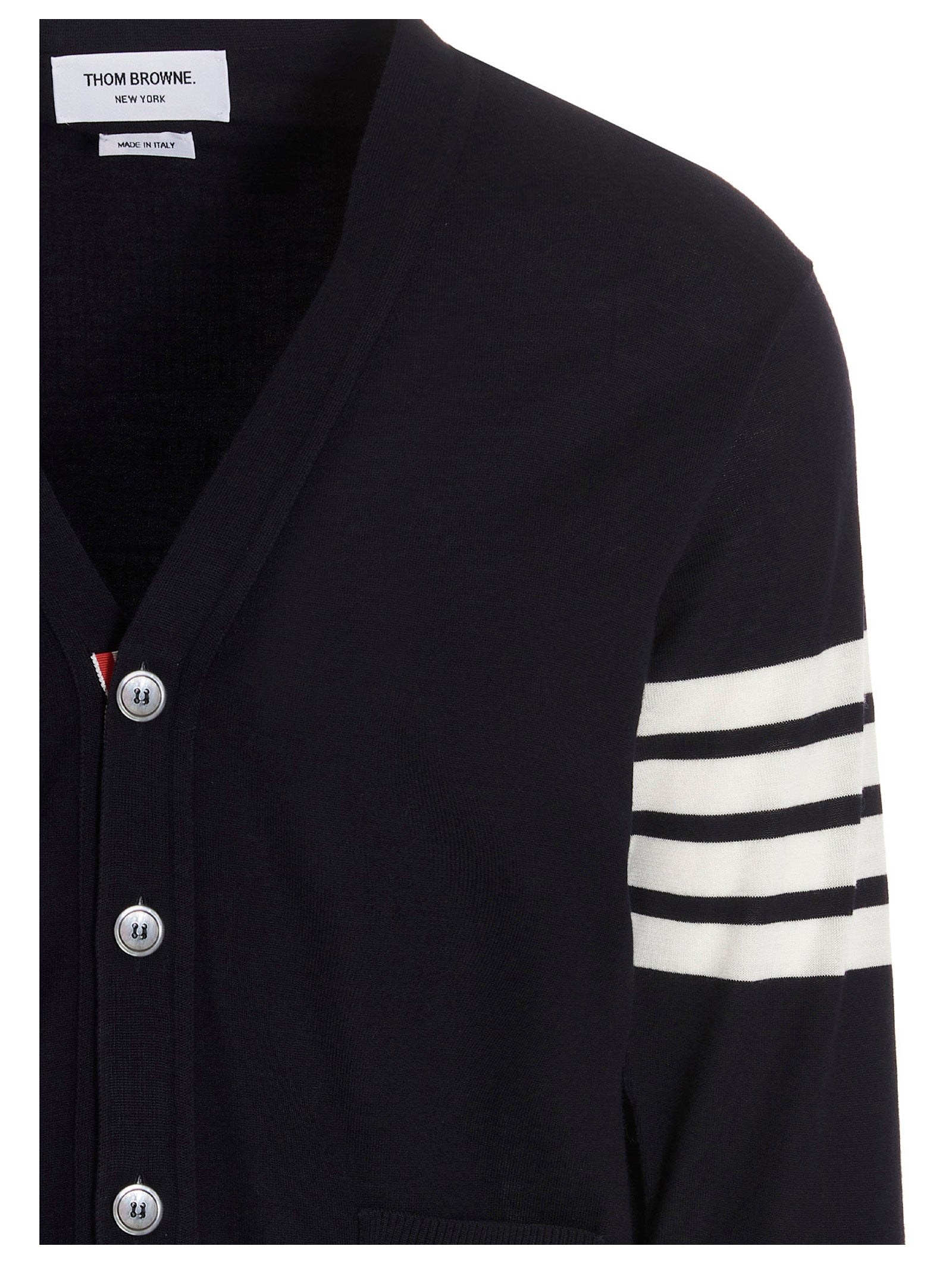 THOM BROWNE - THOM BROWNE - Merino wool cardigan - Men’s Knitwear