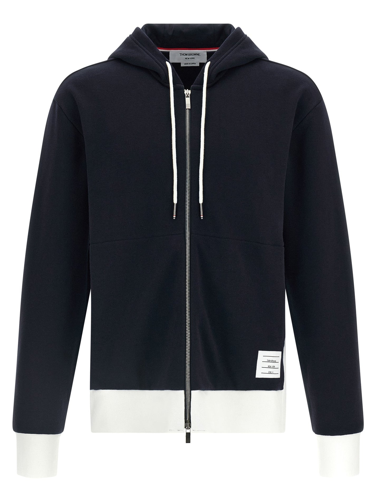 THOM BROWNE - THOM BROWNE - ’4 Bar’ insert hoodie - Men’s Sweatshirts