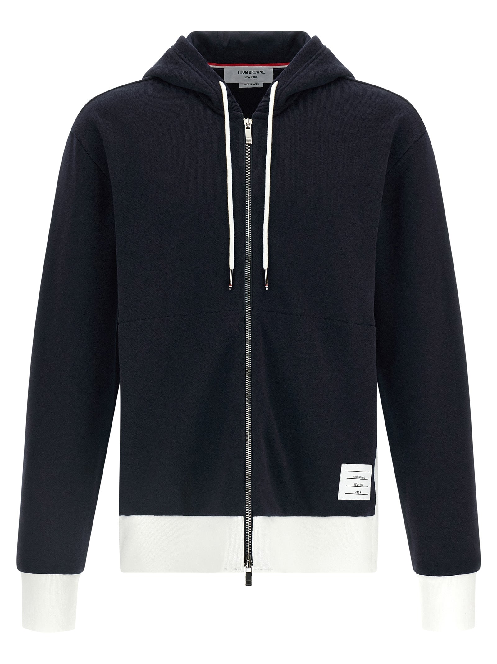 THOM BROWNE - THOM BROWNE - ’4 Bar’ insert hoodie - Men’s Sweatshirts