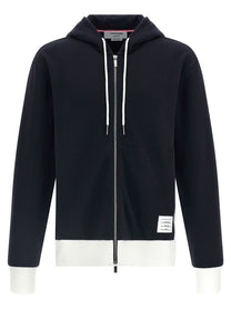 THOM BROWNE - THOM BROWNE - ’4 Bar’ insert hoodie - Men’s Sweatshirts