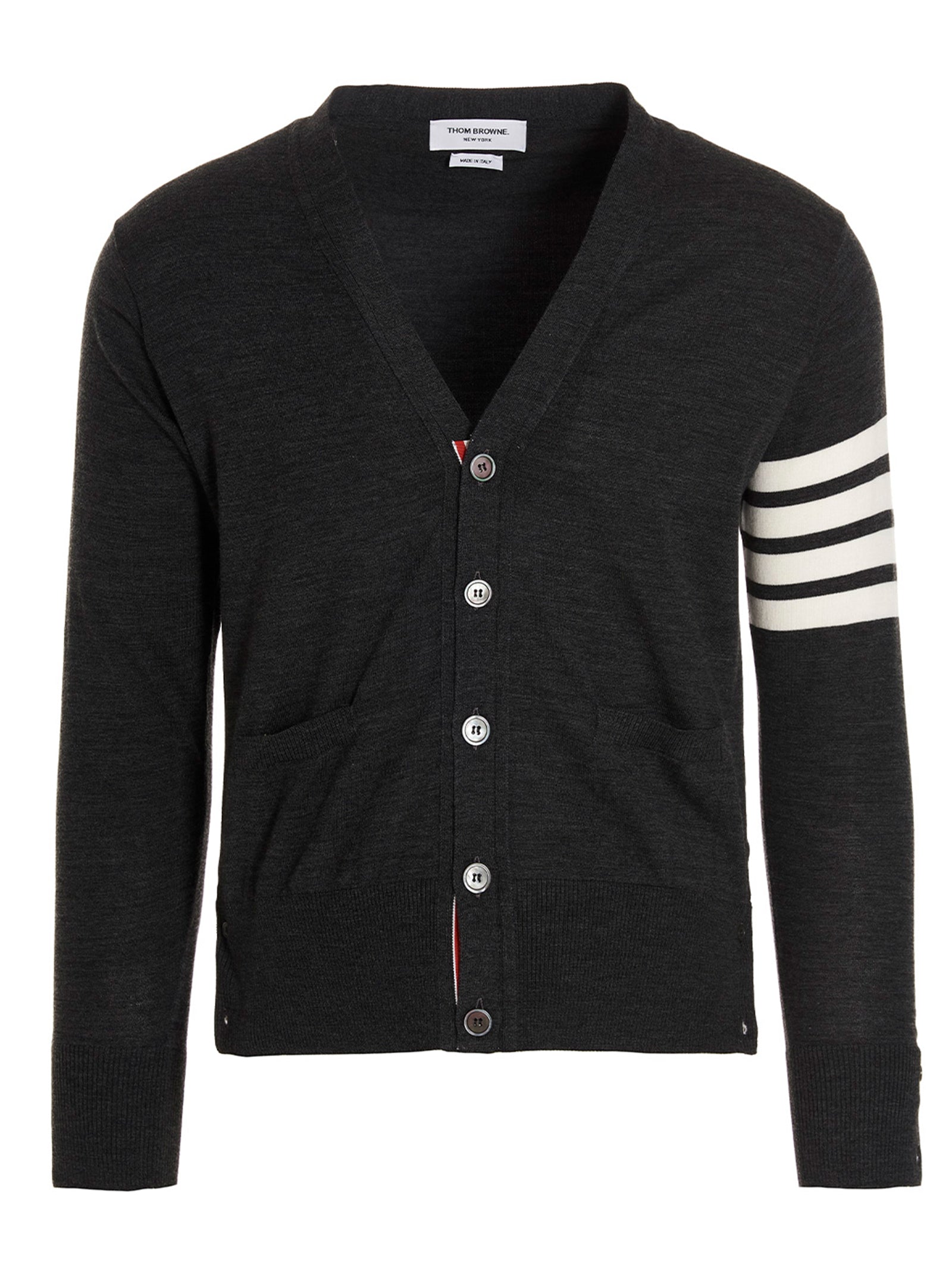 THOM BROWNE - THOM BROWNE - Merino wool cardigan - Men’s Knitwear