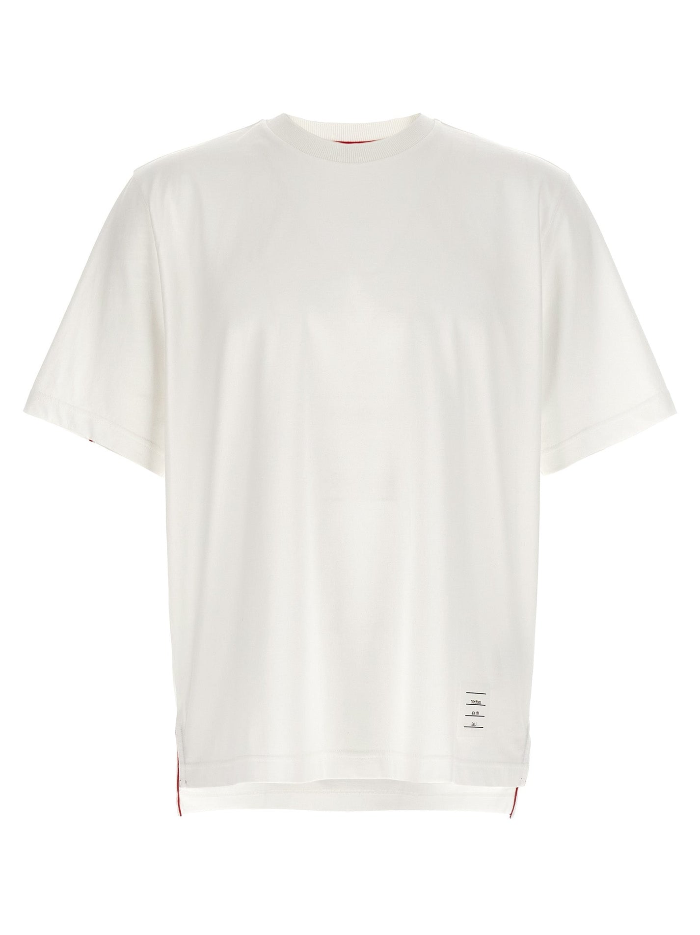 THOM BROWNE - THOM BROWNE - ’RWB Knit Trim’ T-shirt - Men’s Tops
