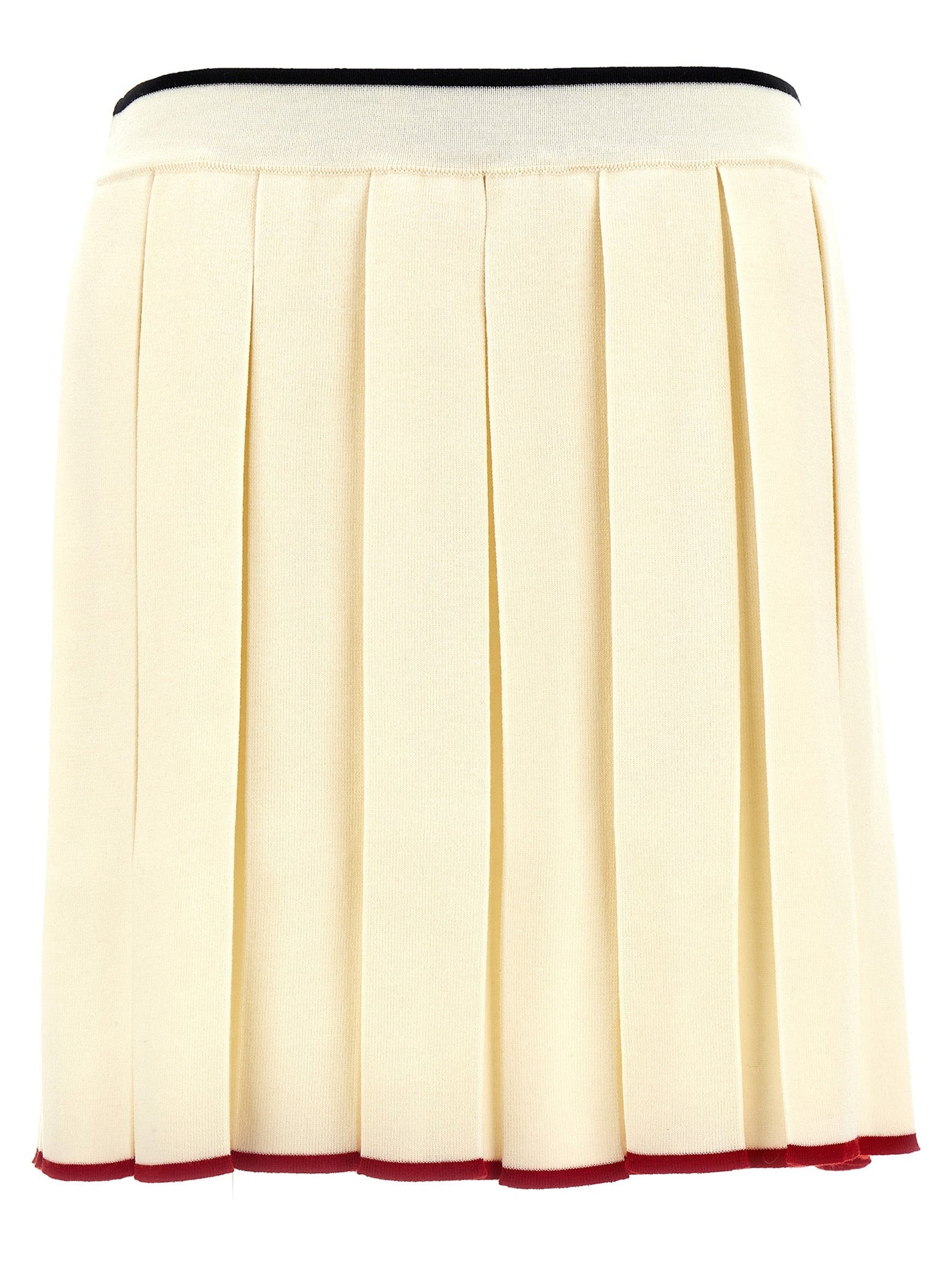 THOM BROWNE - THOM BROWNE - Knitted pleated skirt - Women’s Clothing
