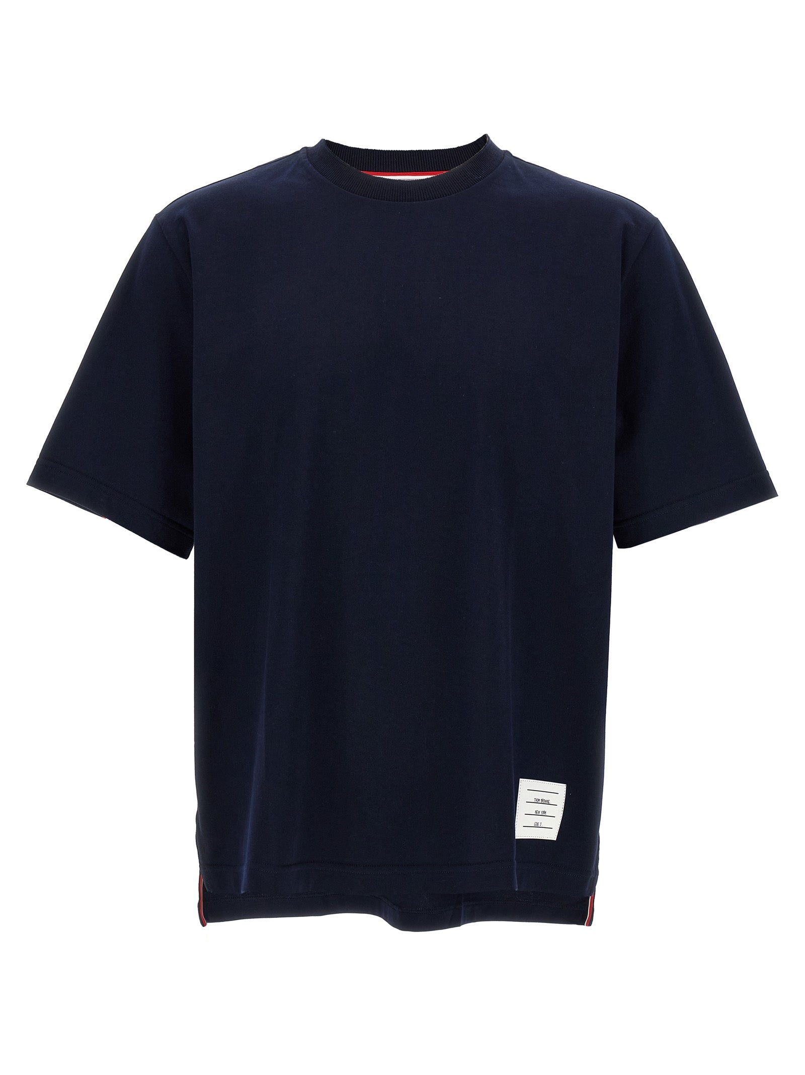 THOM BROWNE - THOM BROWNE - ’RWB Knit Trim’ T-shirt - Men’s Tops
