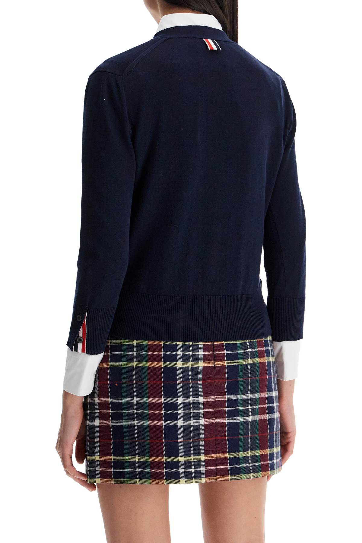 Thom Browne - Thom Browne cotton 4-bar card - Knitwear