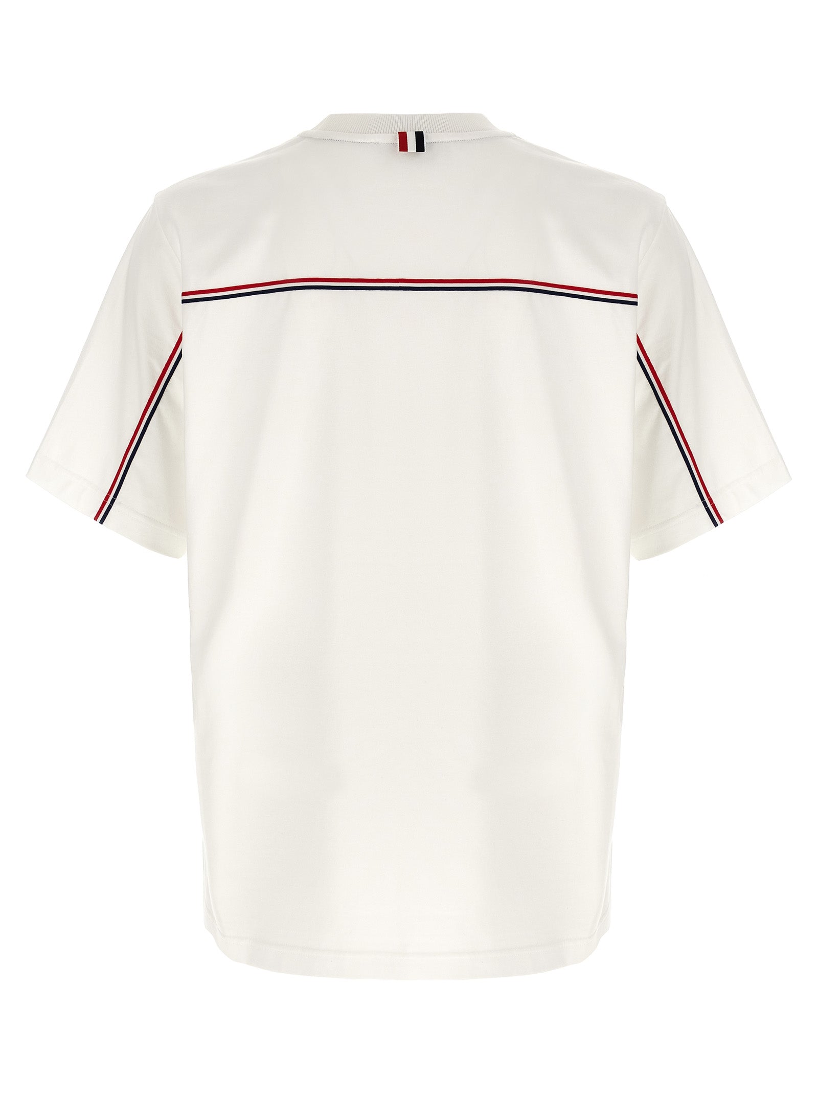 THOM BROWNE - THOM BROWNE - ’RWB Knit Trim’ T-shirt - Men’s Tops