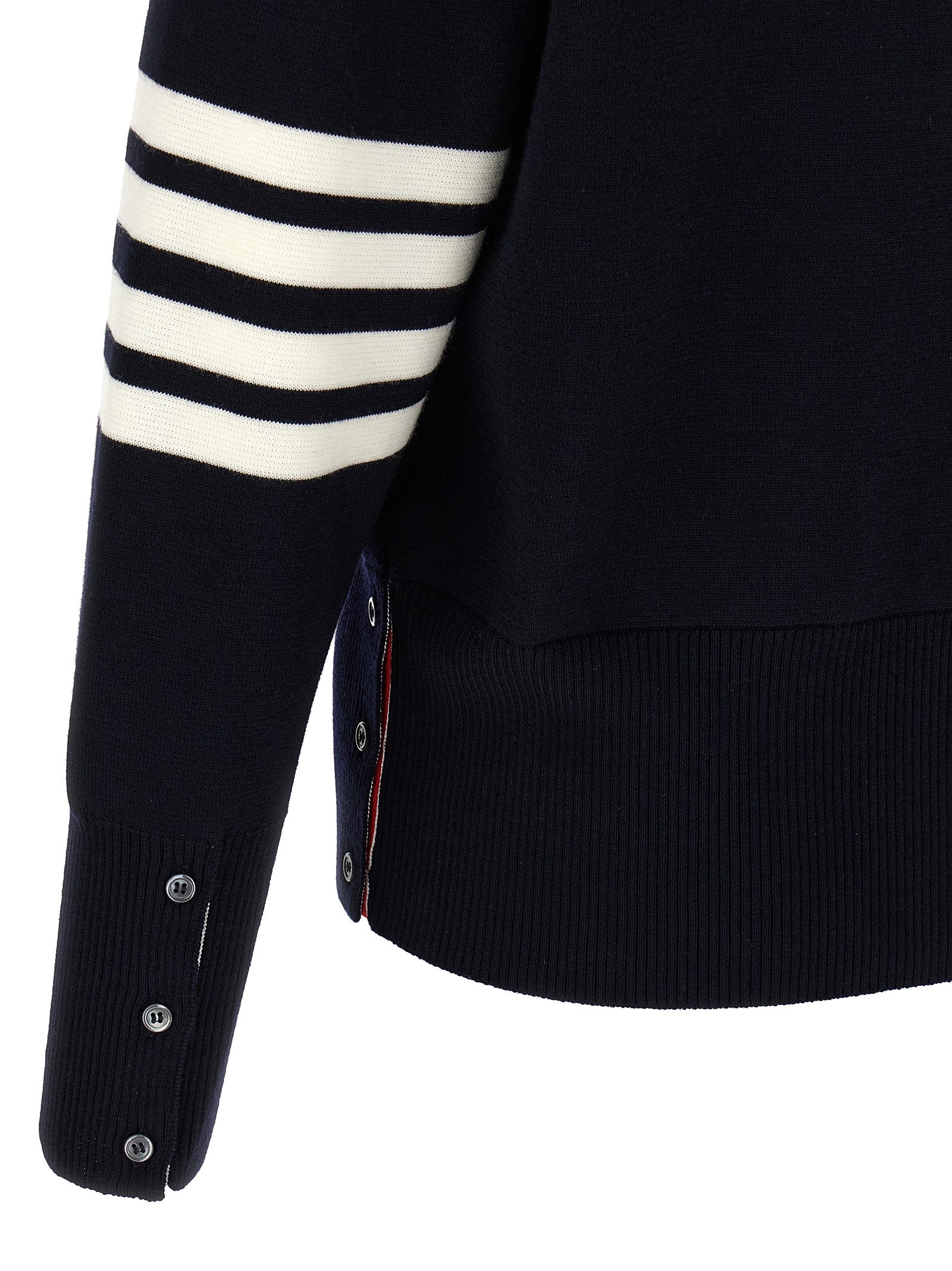 THOM BROWNE - THOM BROWNE - ’4-Bar’ Wool cardigan - Men’s Knitwear