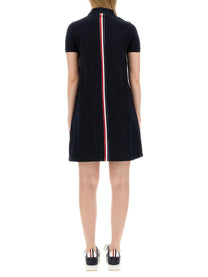 THOM BROWNE - Thom Browne Cotton Pique Polo Shirt Dress - Woman-&gt;Clothing-&gt;Dresses