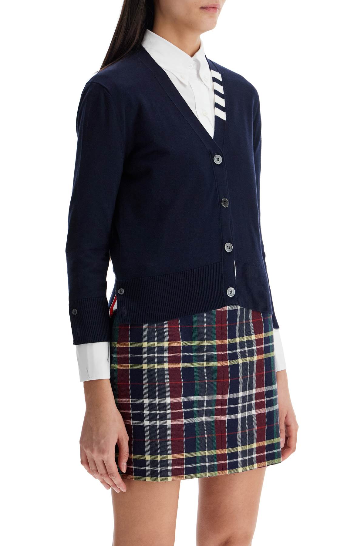 Thom Browne - Thom Browne cotton 4-bar card - Knitwear