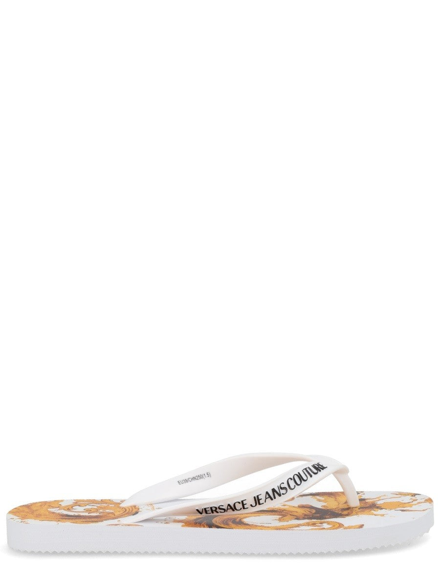 Versace Jeans Couture Women's Thong Sandal White