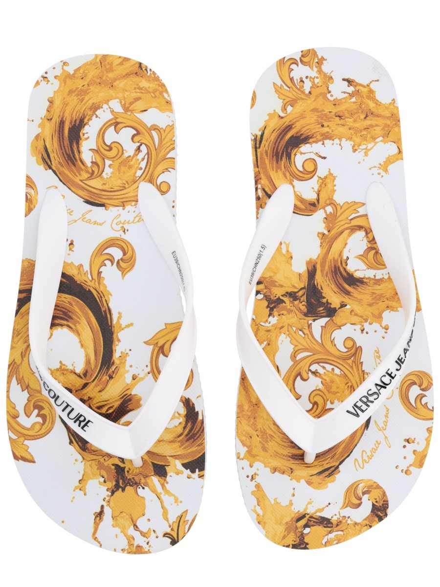 Versace Jeans Couture Women's Thong Sandal White