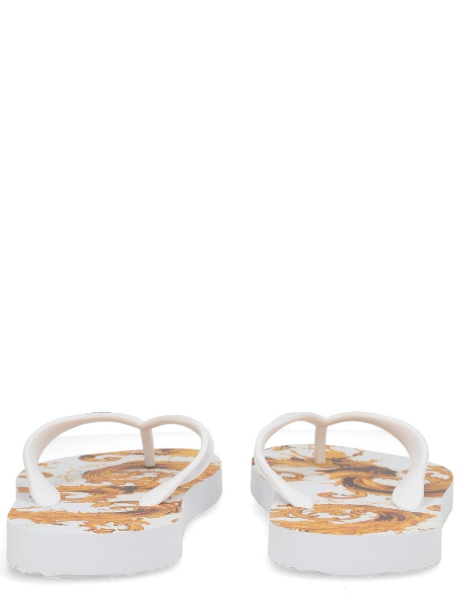 Versace Jeans Couture Women's Thong Sandal White