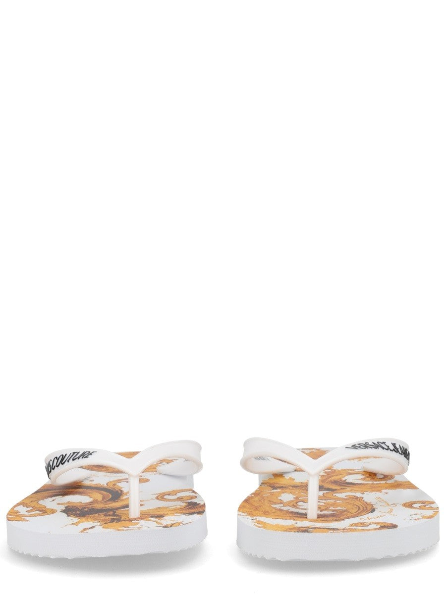 Versace Jeans Couture Women's Thong Sandal White