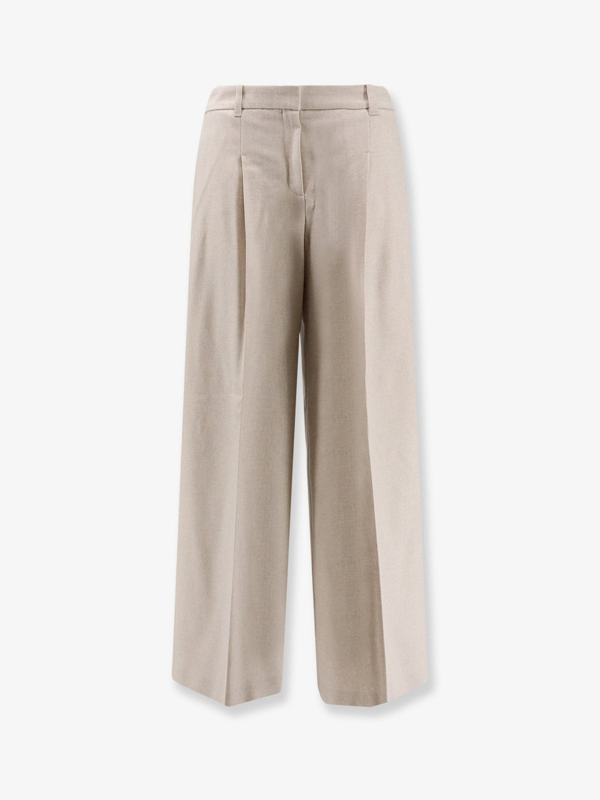 BOSS Women's Tiana Recycled Wool Blend Trousers White