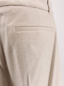 BOSS Women's Tiana Recycled Wool Blend Trousers White