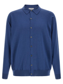 John Smedley Tibor Shirt Blue
