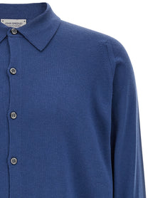 John Smedley Tibor Shirt Blue, view 3