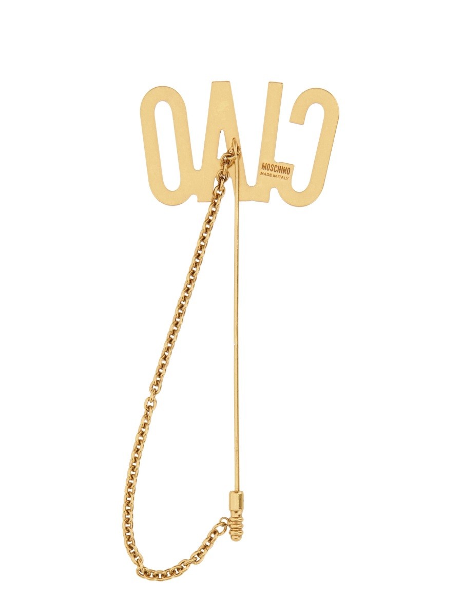 Moschino Women's Tie Clip Hello Gold, view 2