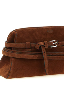 Moschino Tie me Big Clutch Brown
