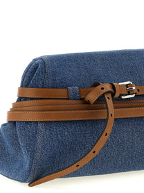 Moschino Tie me Big Clutch Blue