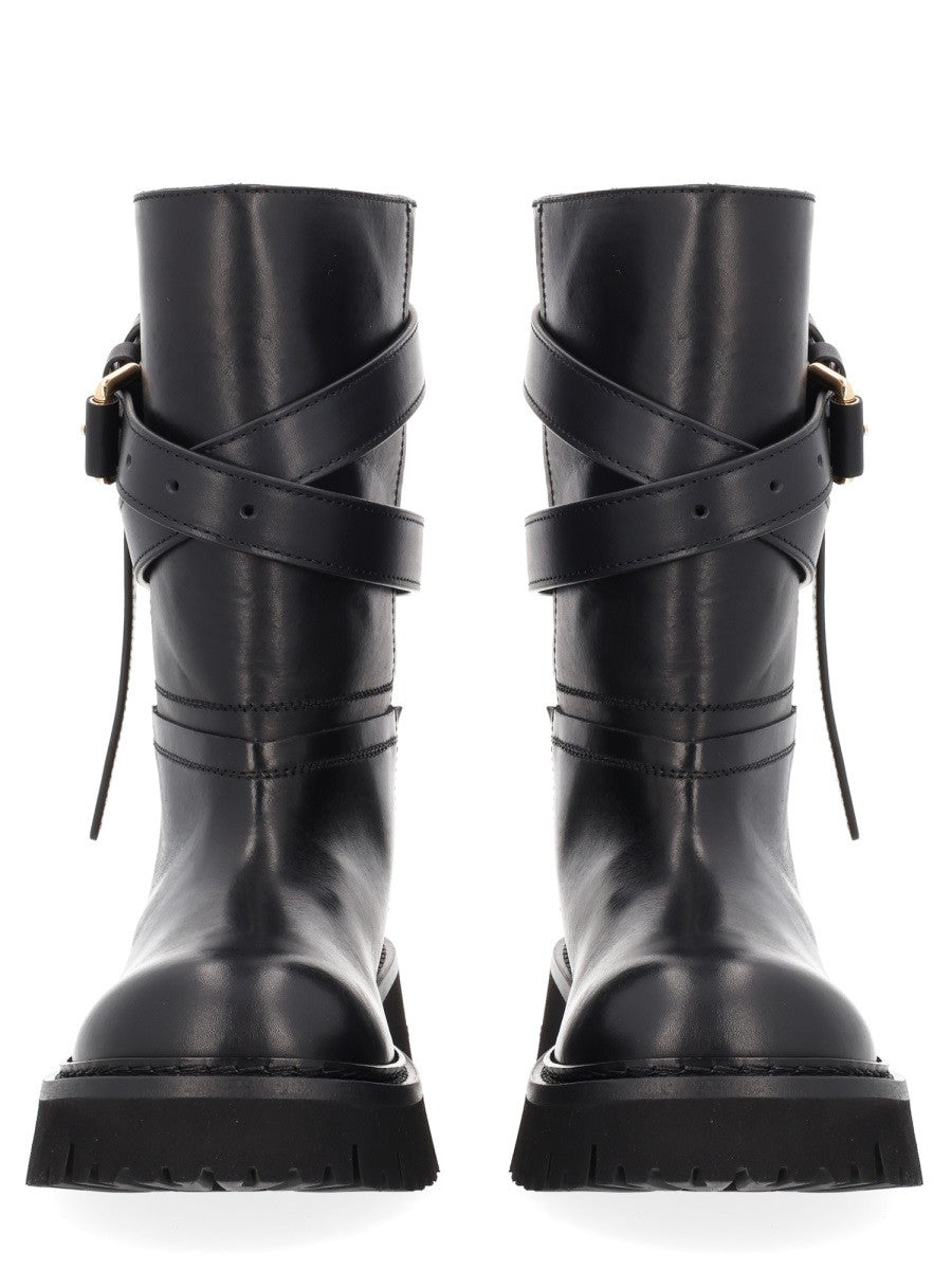 Moschino Women's Tie me Boot Black