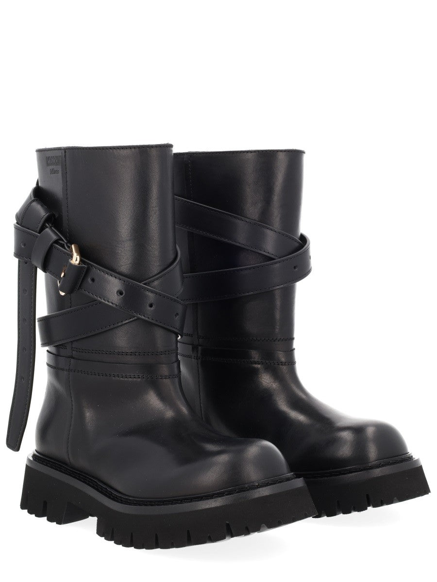 Moschino Women's Tie me Boot Black